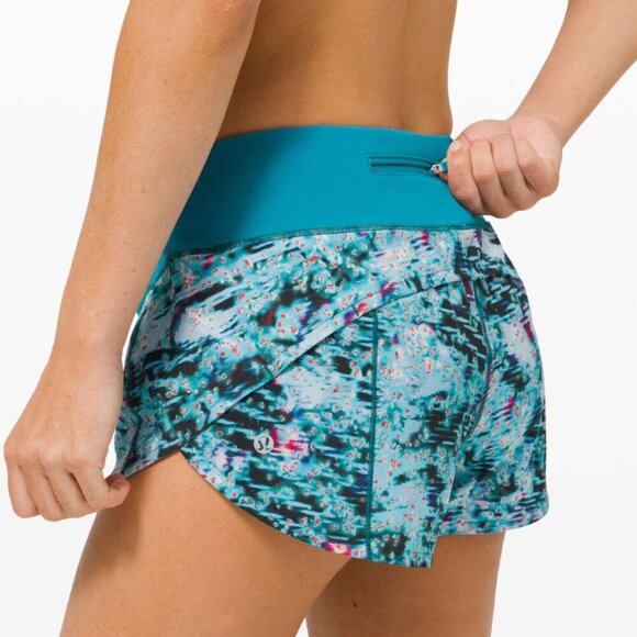 Lululemon Speed Up Short *2.5" Quick Start Multi / Hawaiian Blue - Picture 6 of 6